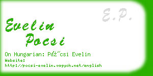 evelin pocsi business card
